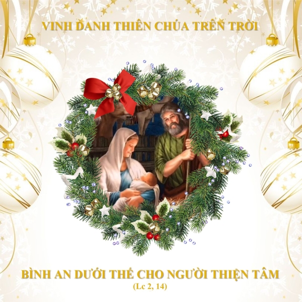Liên đoàn Công giáo Việt Nam xin chúc mừng Giáng sinh và Năm mới 2024 đầy hạnh phúc và an lạc. Hãy cùng chia sẻ niềm vui và tình yêu thương tới cộng đồng, để mỗi người đều được tràn đầy niềm vui và hạnh phúc trong mùa lễ này.